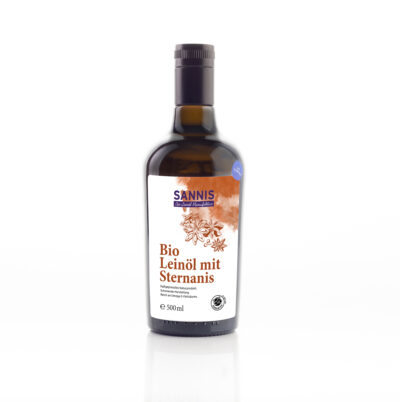 SANNIS Bio-Leinöl mit Sternanis <br> 500ml